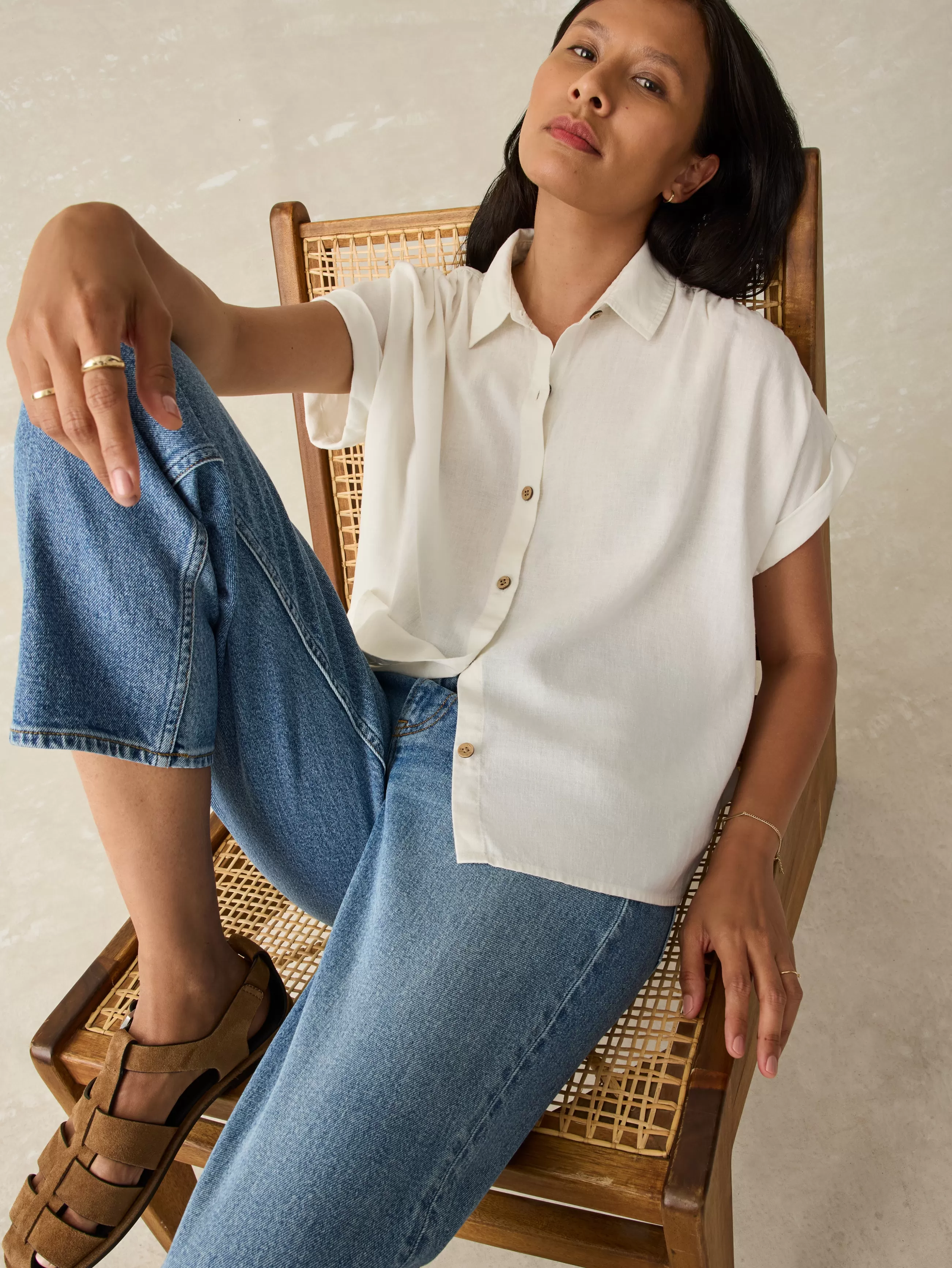 Women Faherty Brand Breeze Shirt -