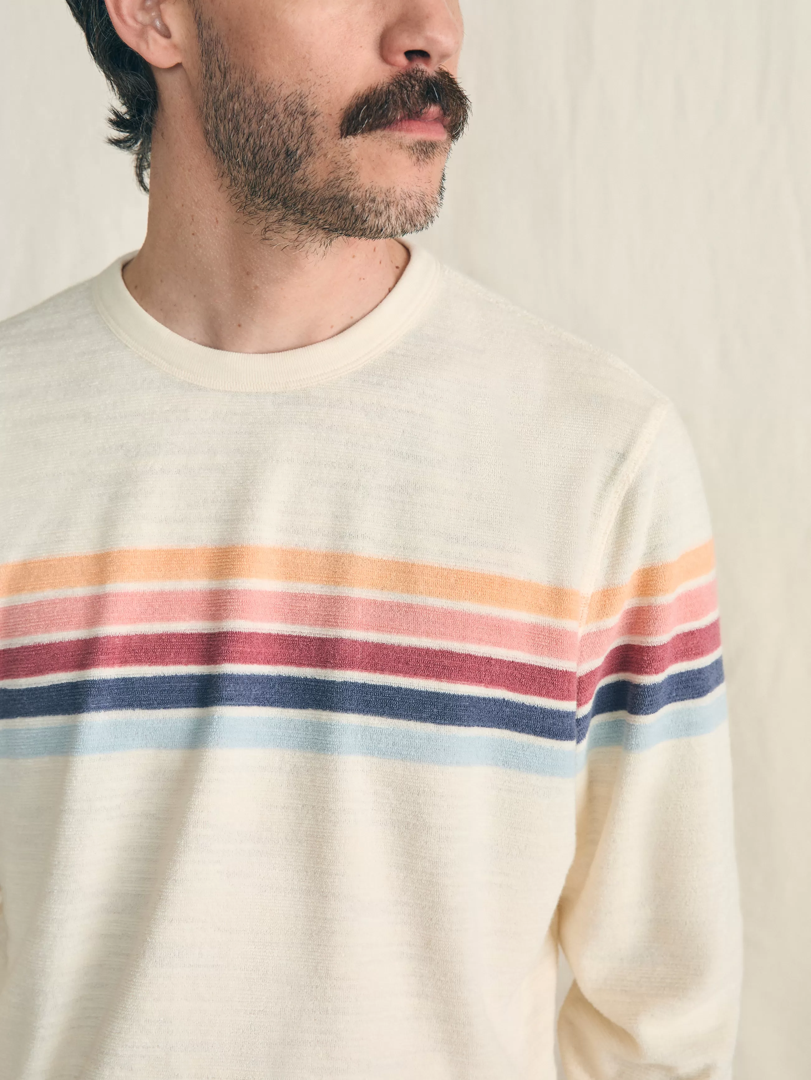 Faherty Brand Cabana Towel Terry Crewneck -