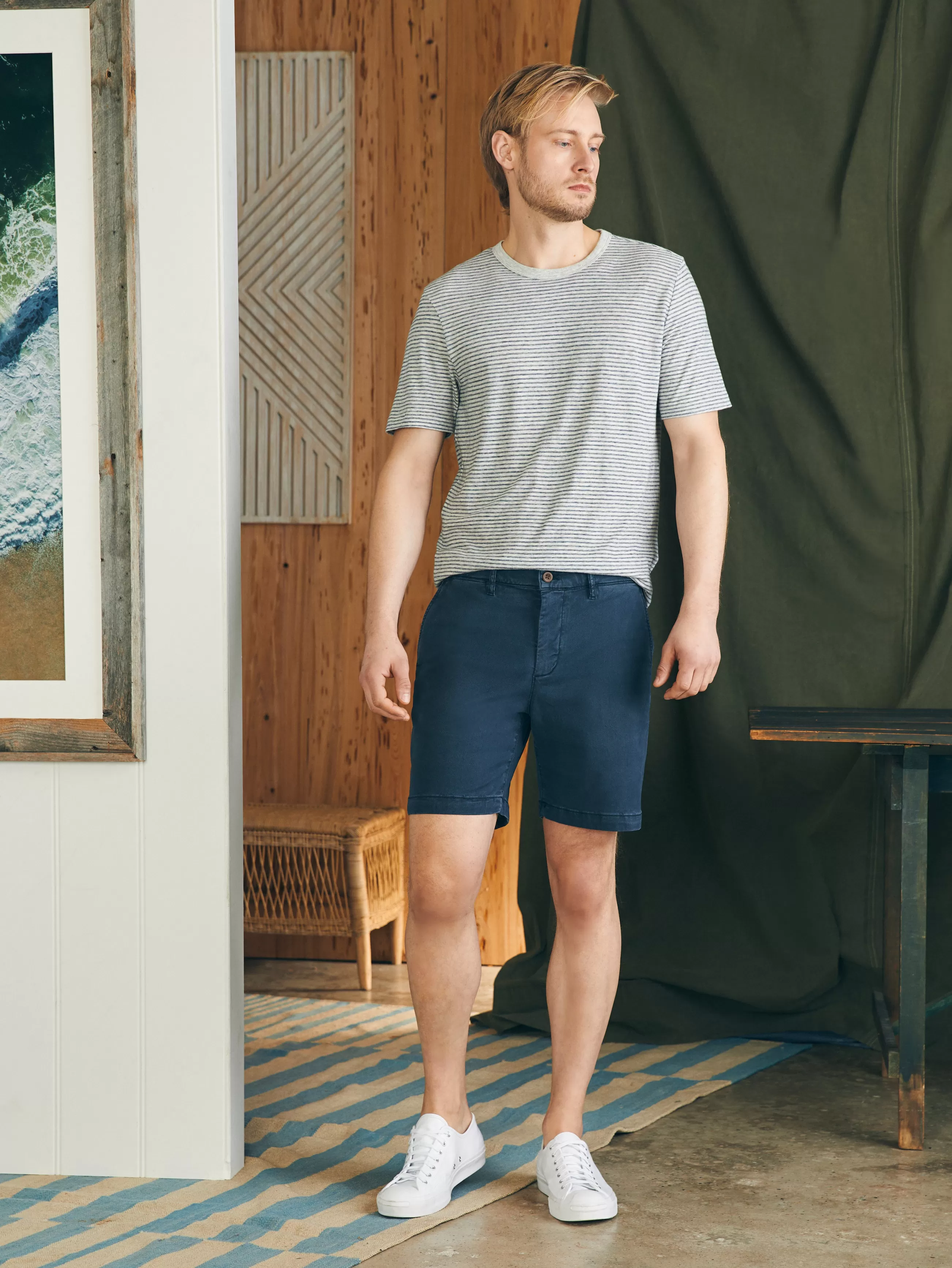 Faherty Brand Coastline Stretch Chino Short (8" Inseam) -