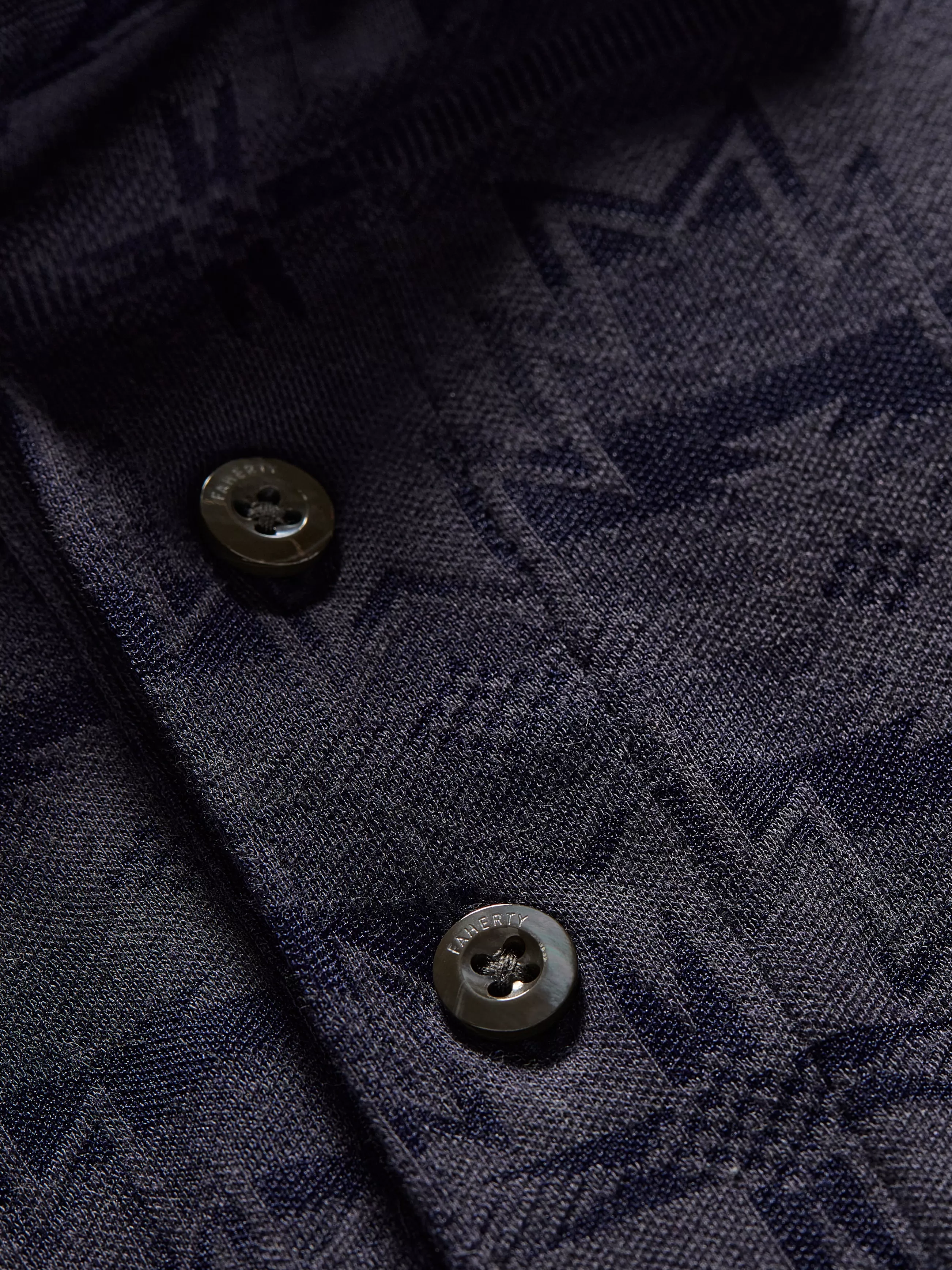 Faherty Brand Doug Good Feather Movement™ Short-Sleeve Pique Polo -