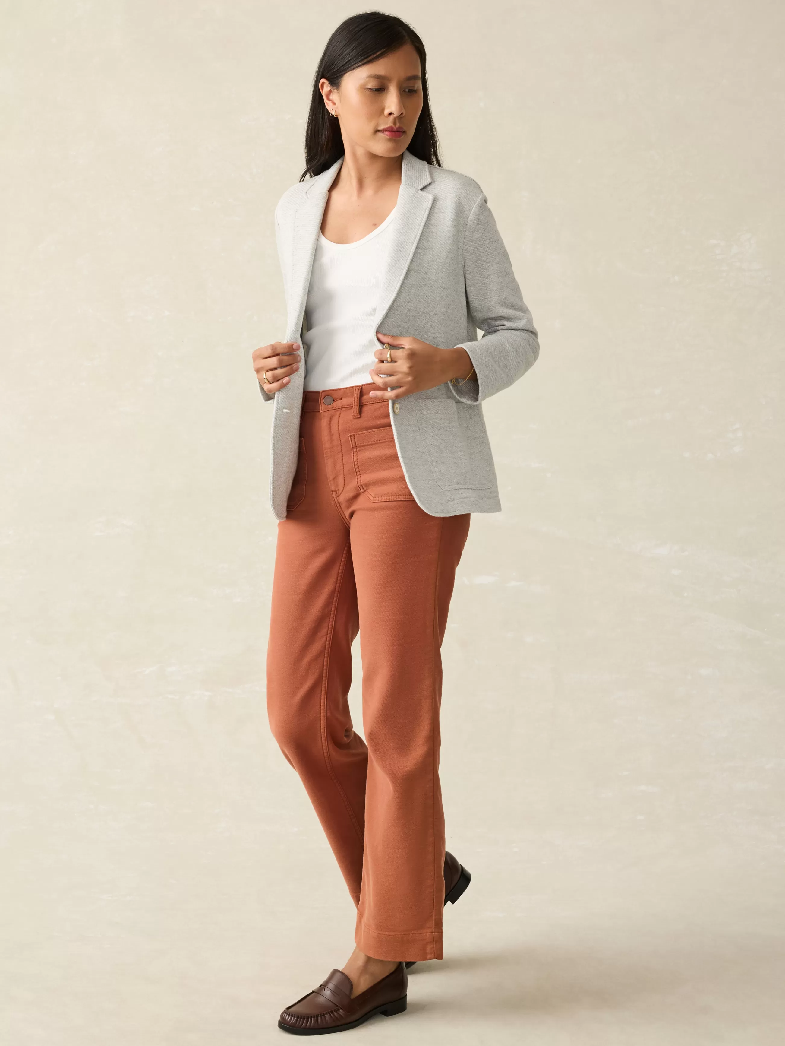 Women Faherty Brand Inlet Knit Blazer -