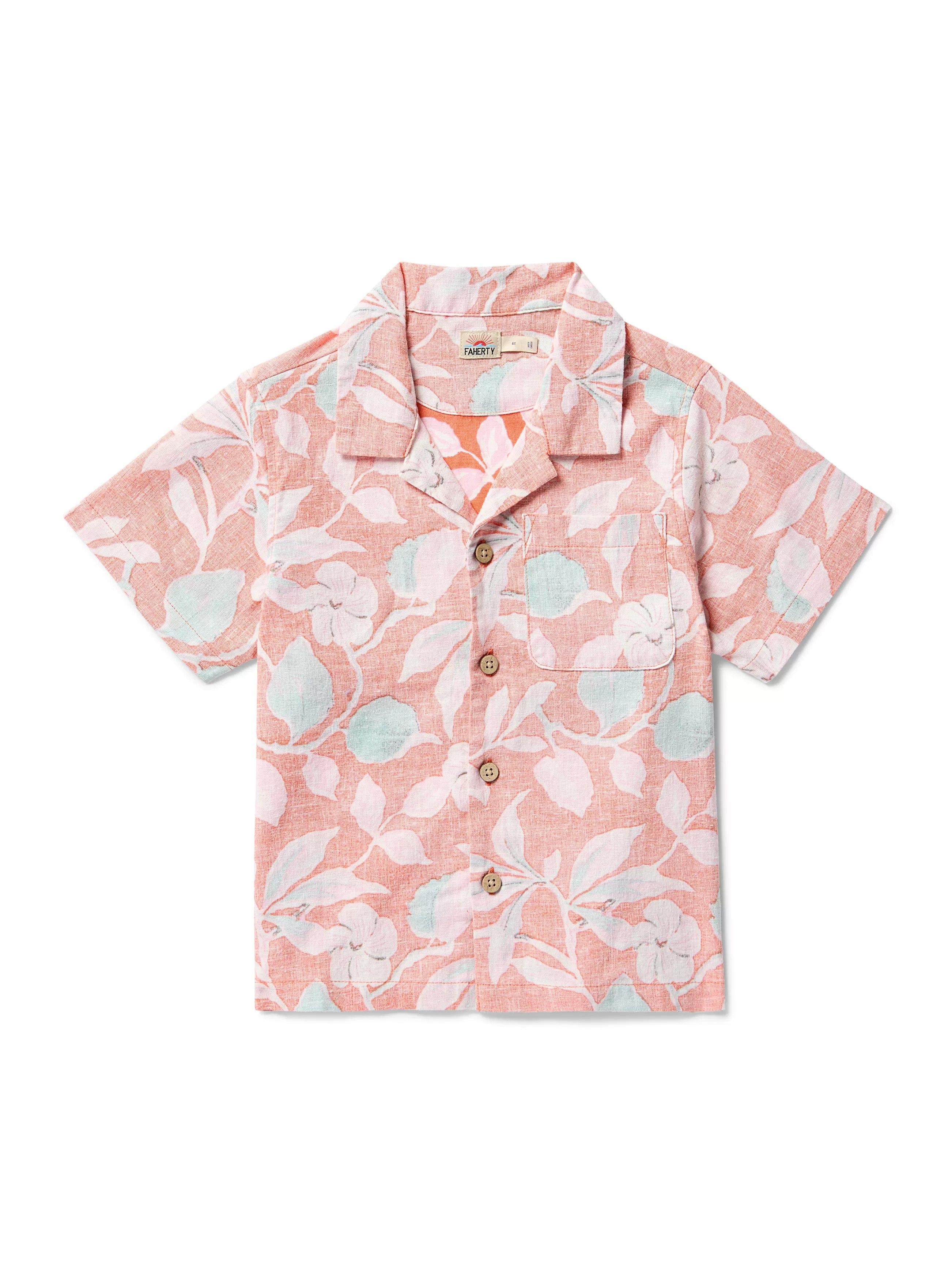 Kids Faherty Brand Kids Breeze Camp Shirt -