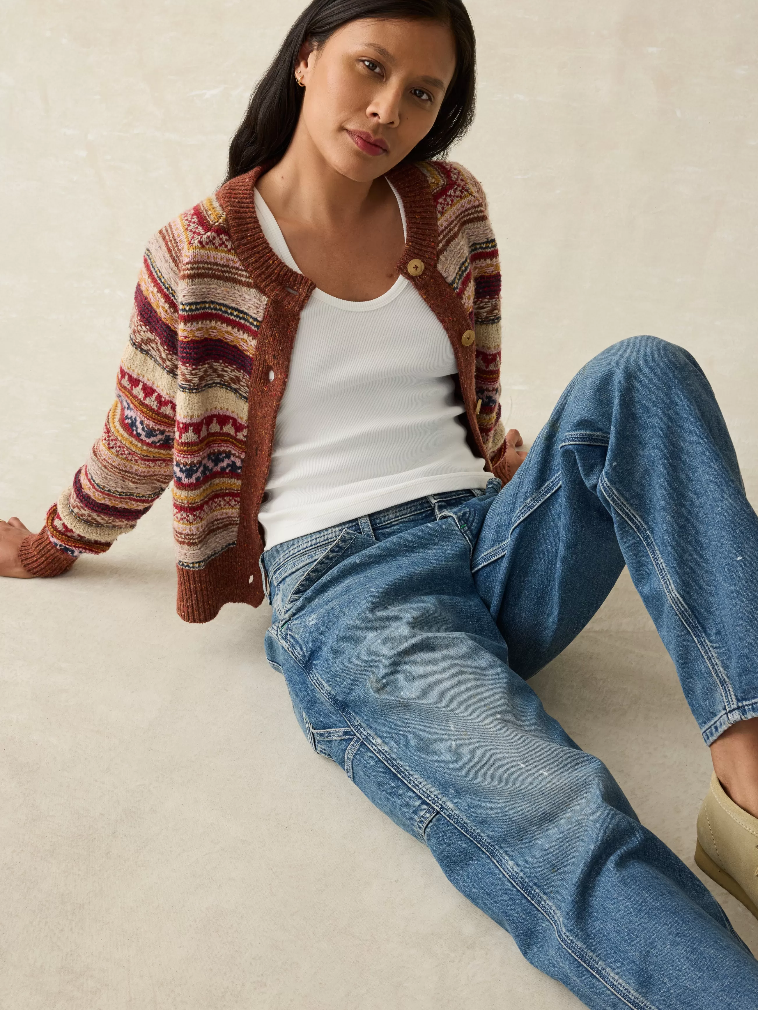Women Faherty Brand Marley Fairisle Cardigan -