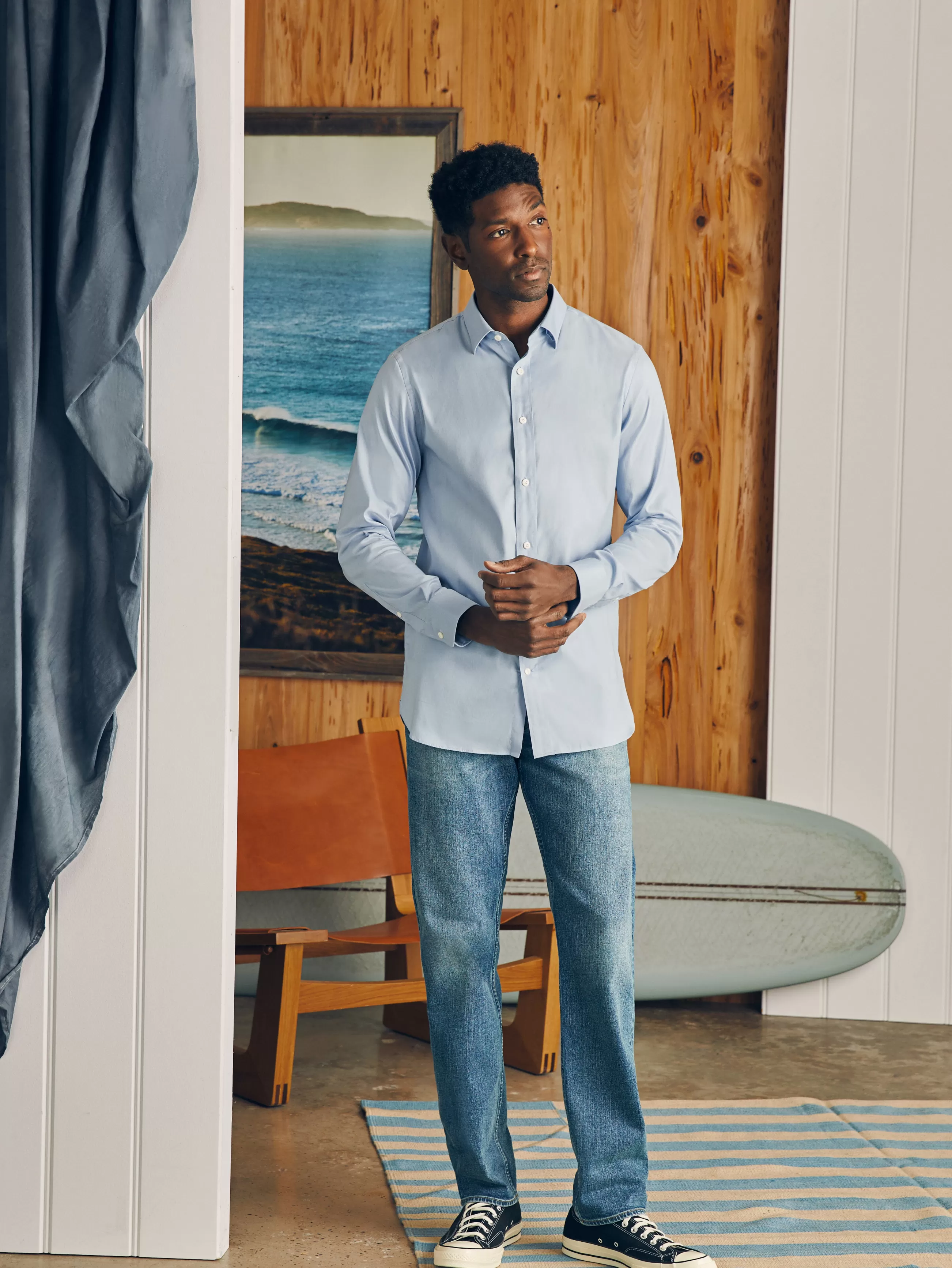 Faherty Brand Movement™ Dress Shirt (Tall) -