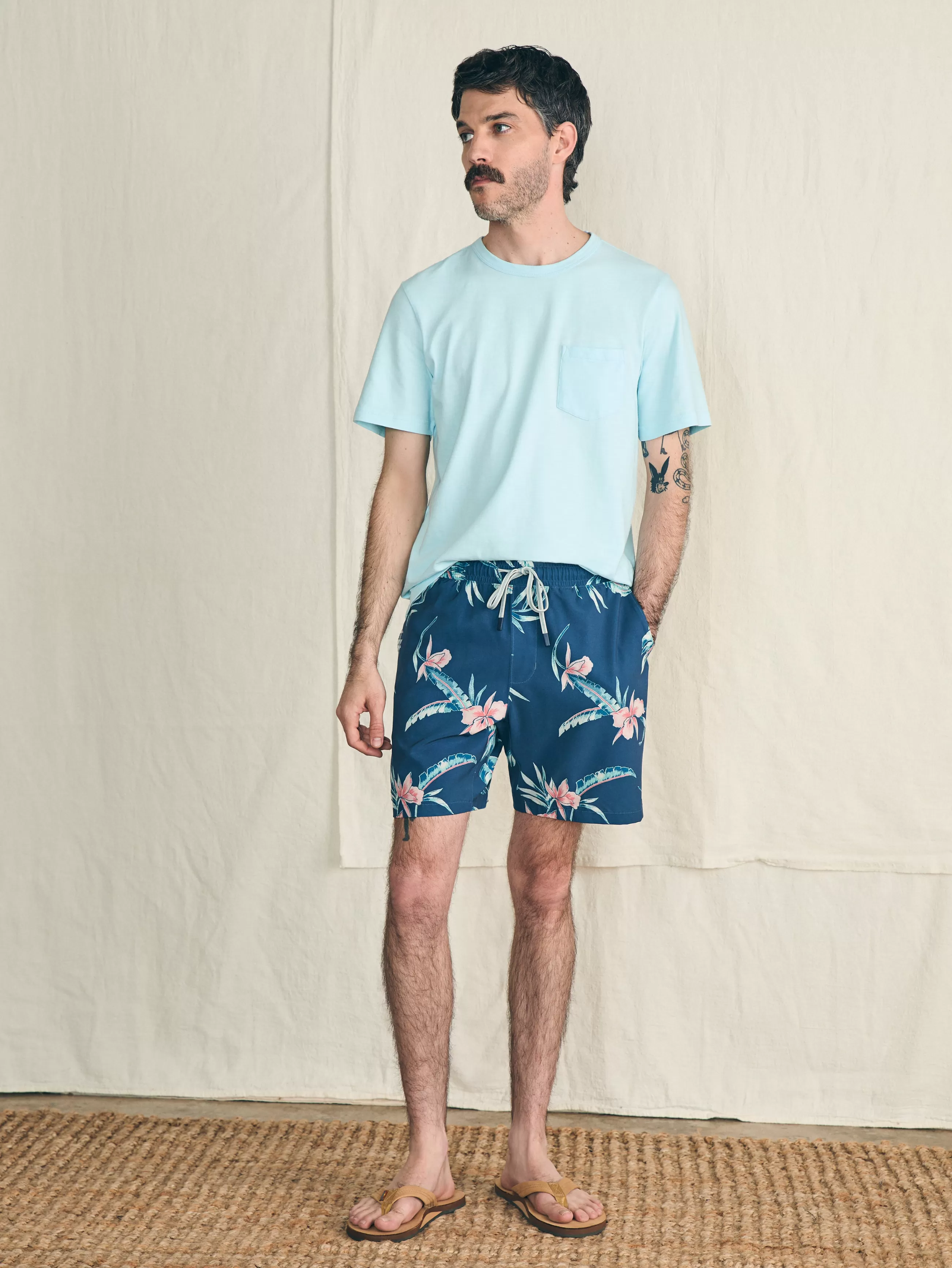 Faherty Brand Shorelite Active Swim Short (7" Inseam) -