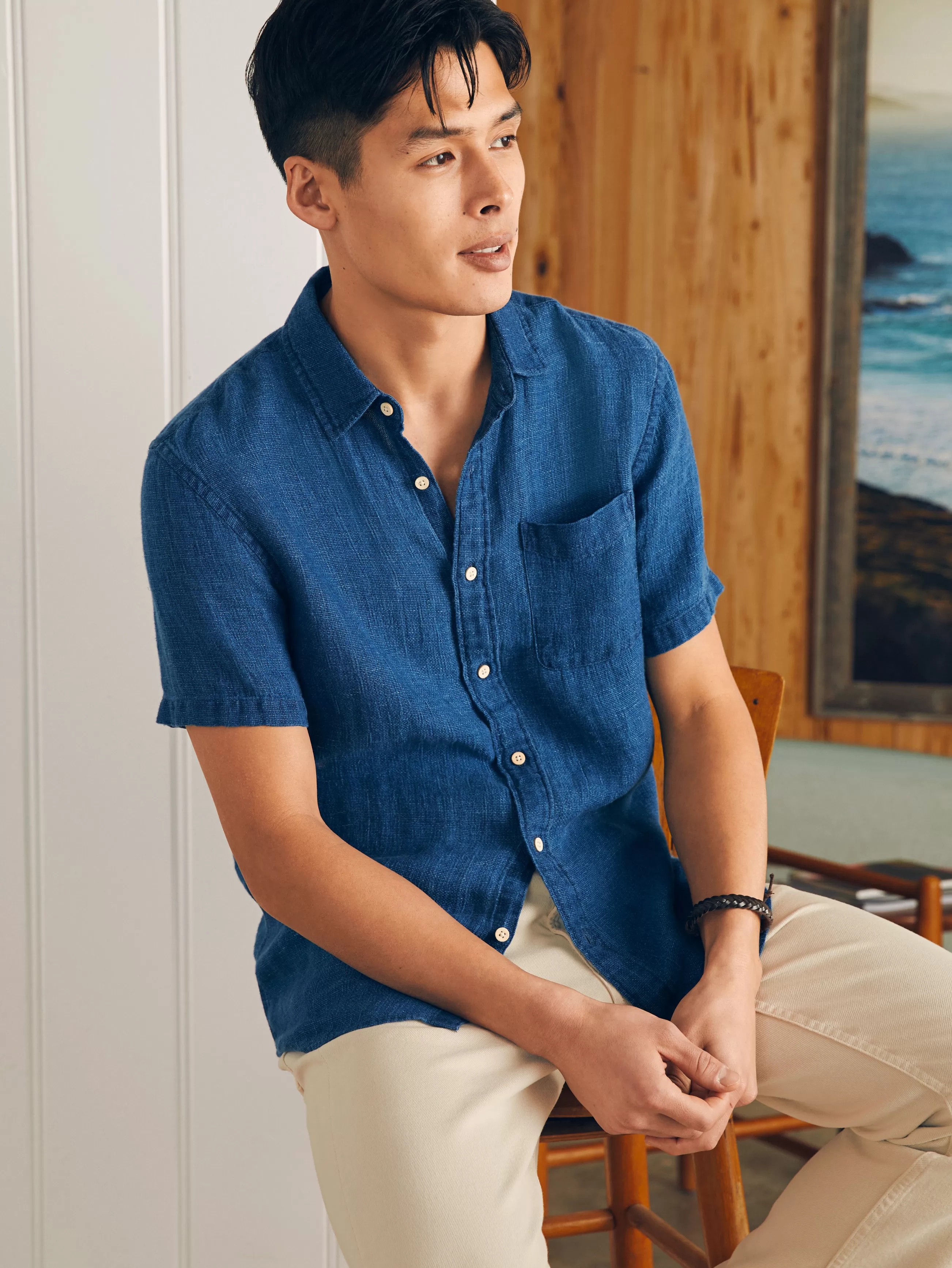 Faherty Brand Short-Sleeve Palma Linen Shirt -