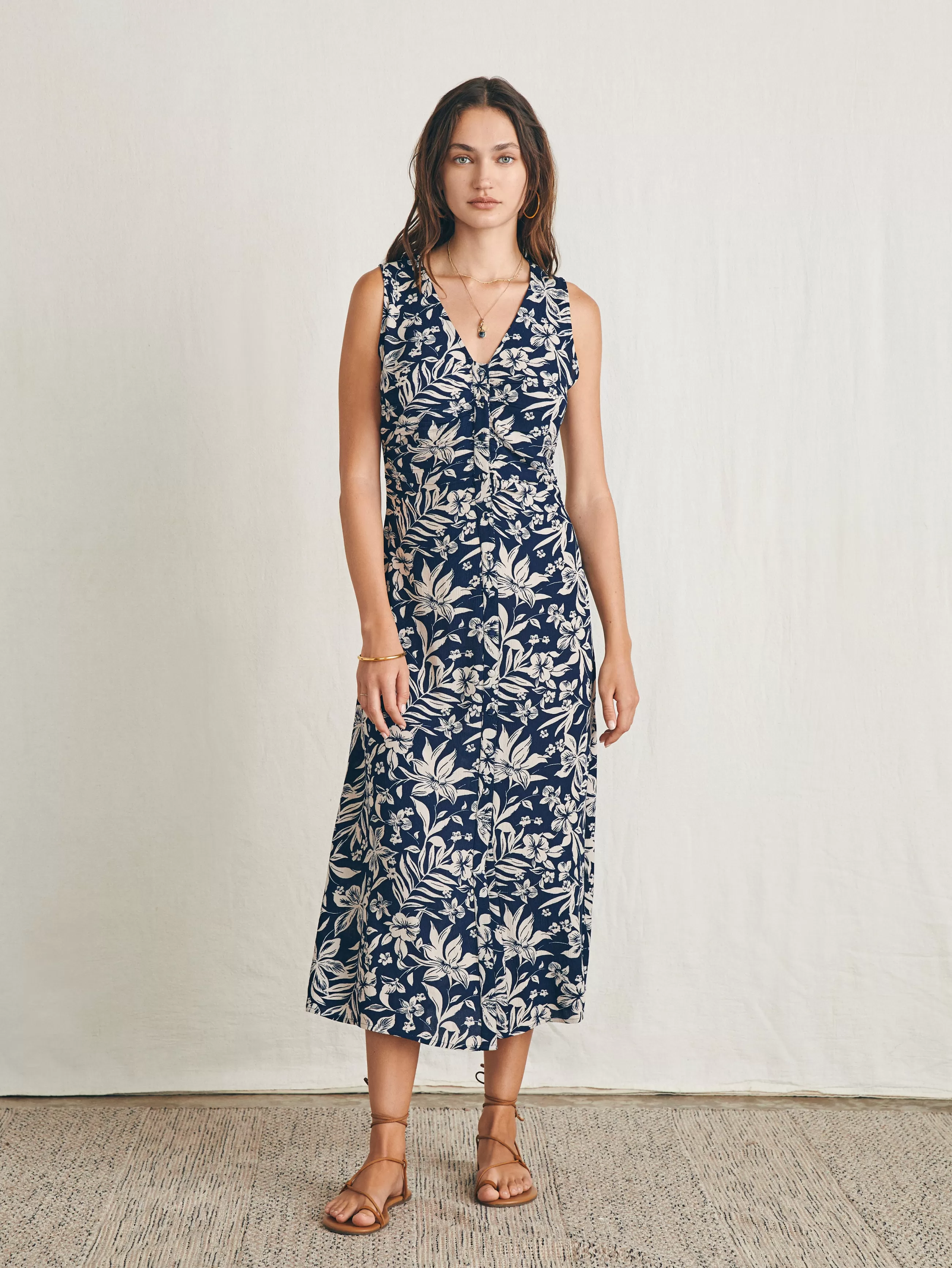 Women Faherty Brand Siena Midi Dress -