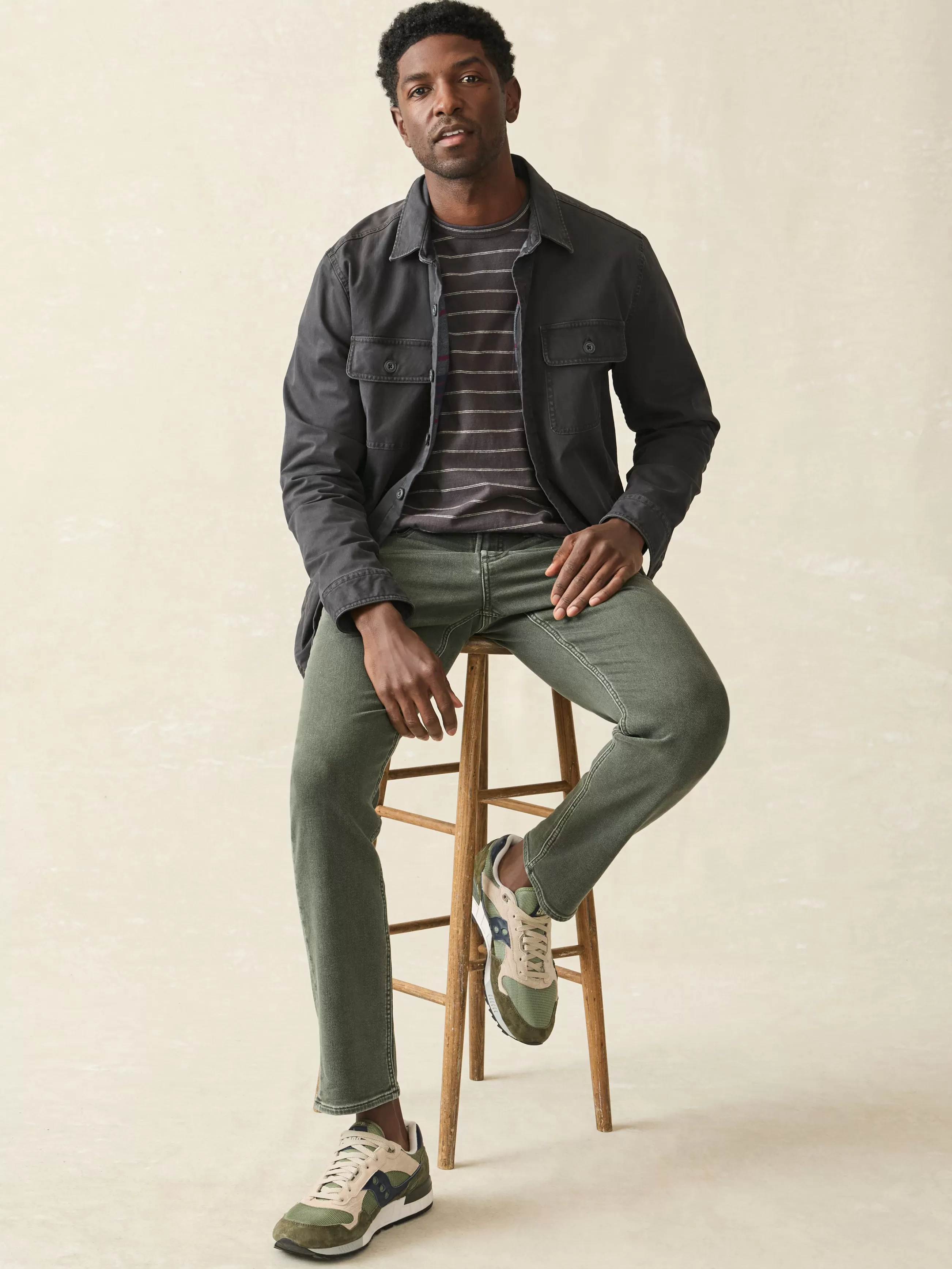 Faherty Brand Stretch Terry 5-Pocket Pant -
