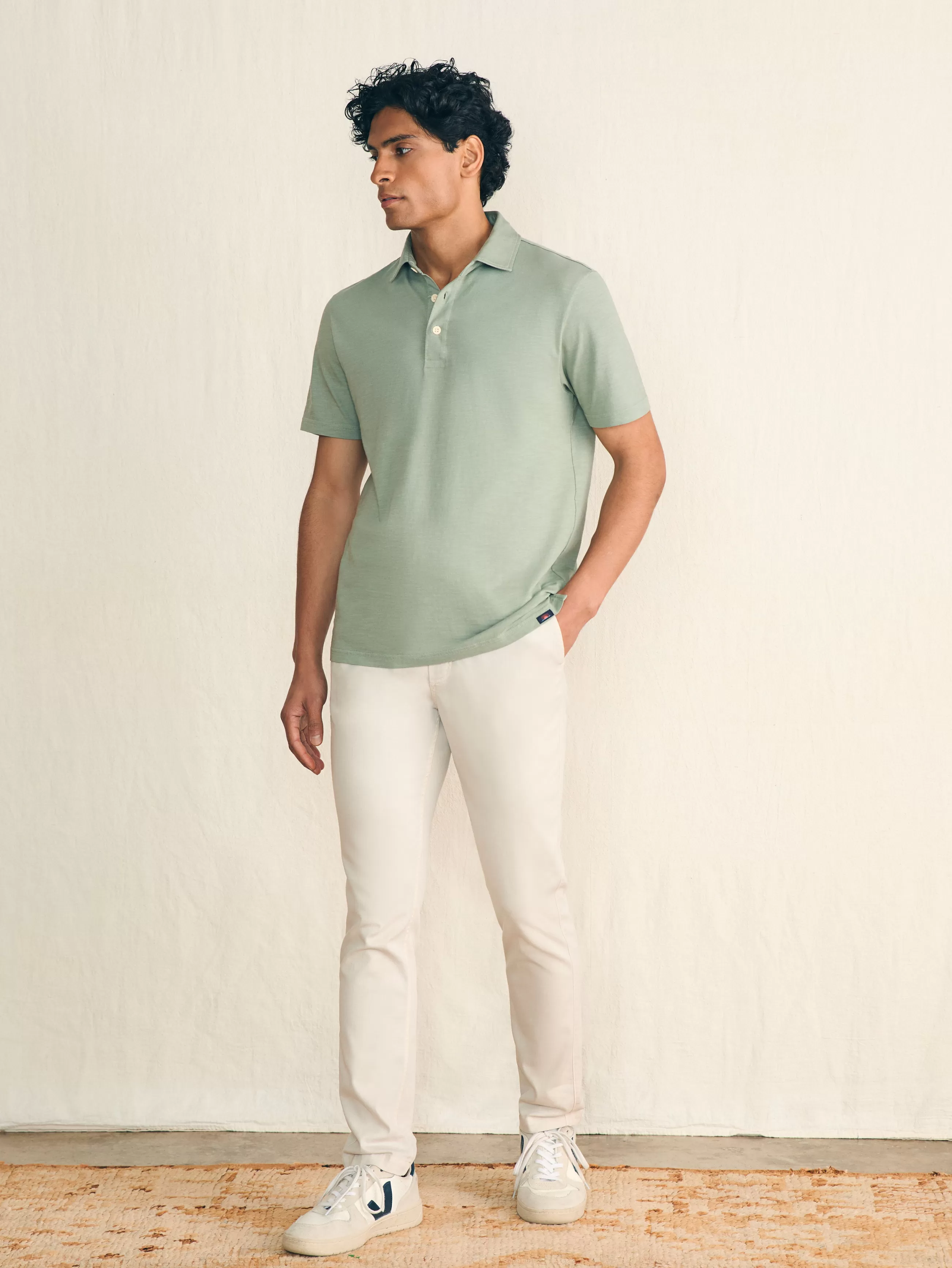 Faherty Brand Sunwashed T-Shirt Polo -