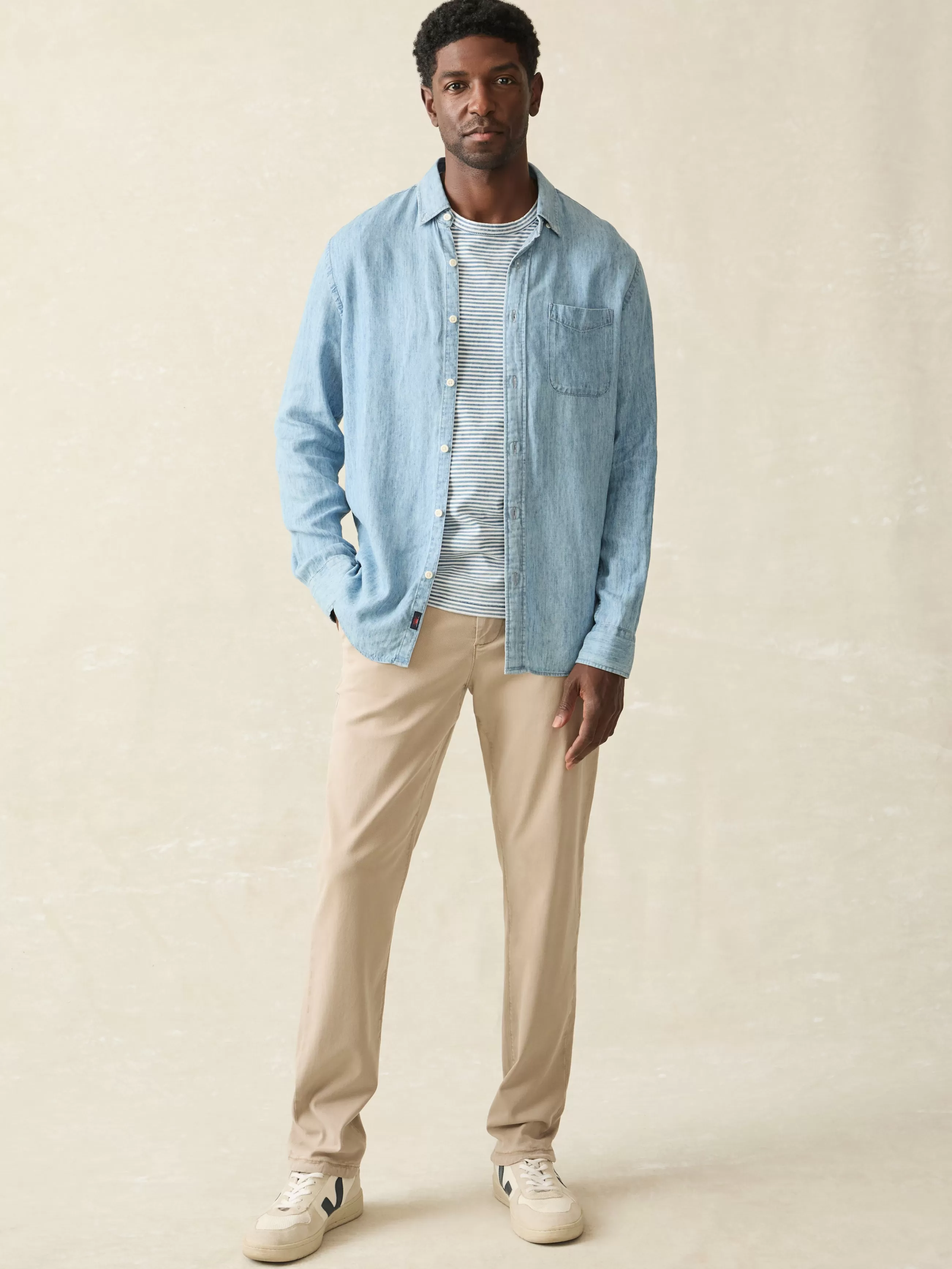 Faherty Brand Tried & True Chambray Shirt -