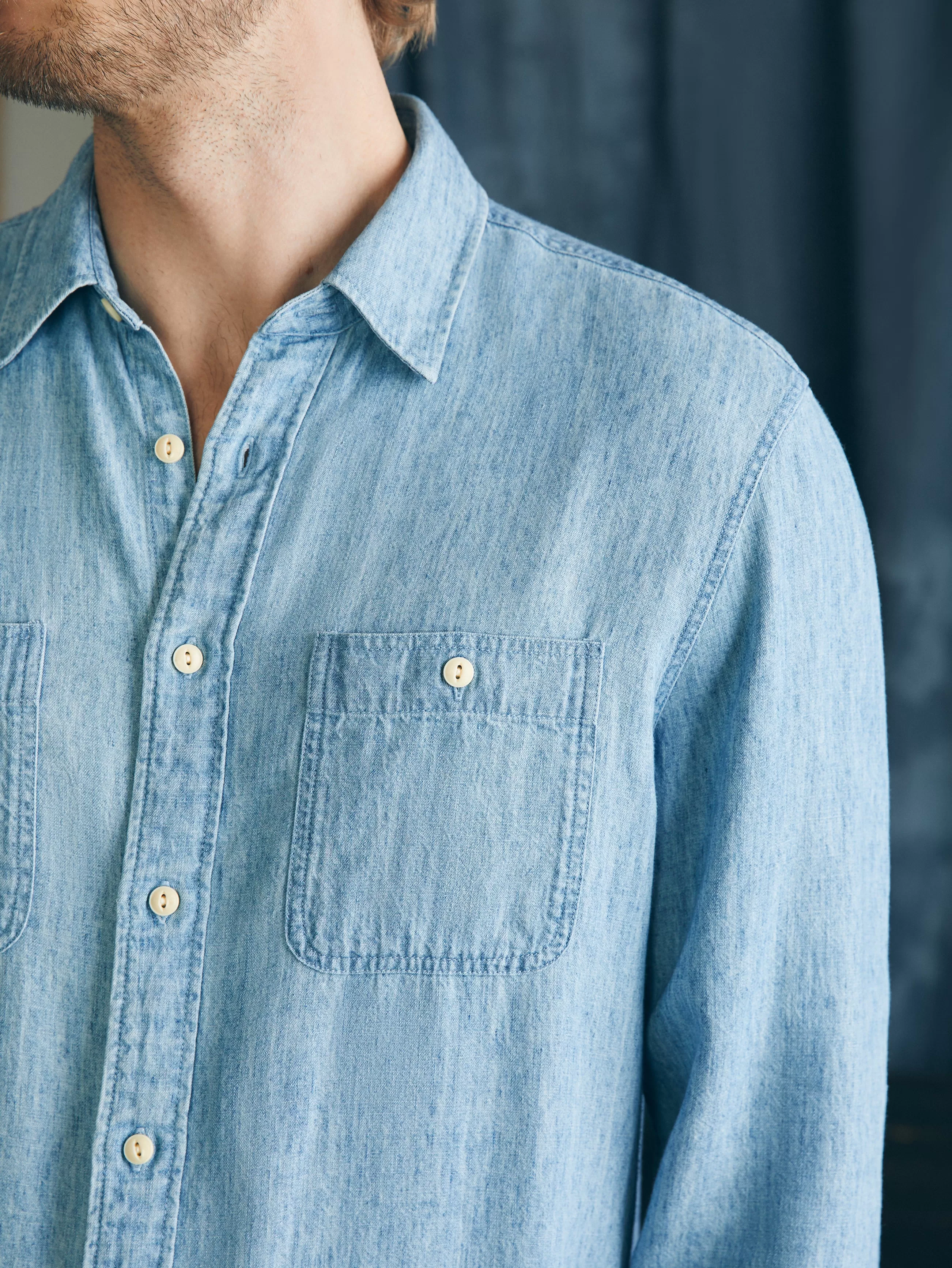 Faherty Brand Tried & True Chambray Workshirt -