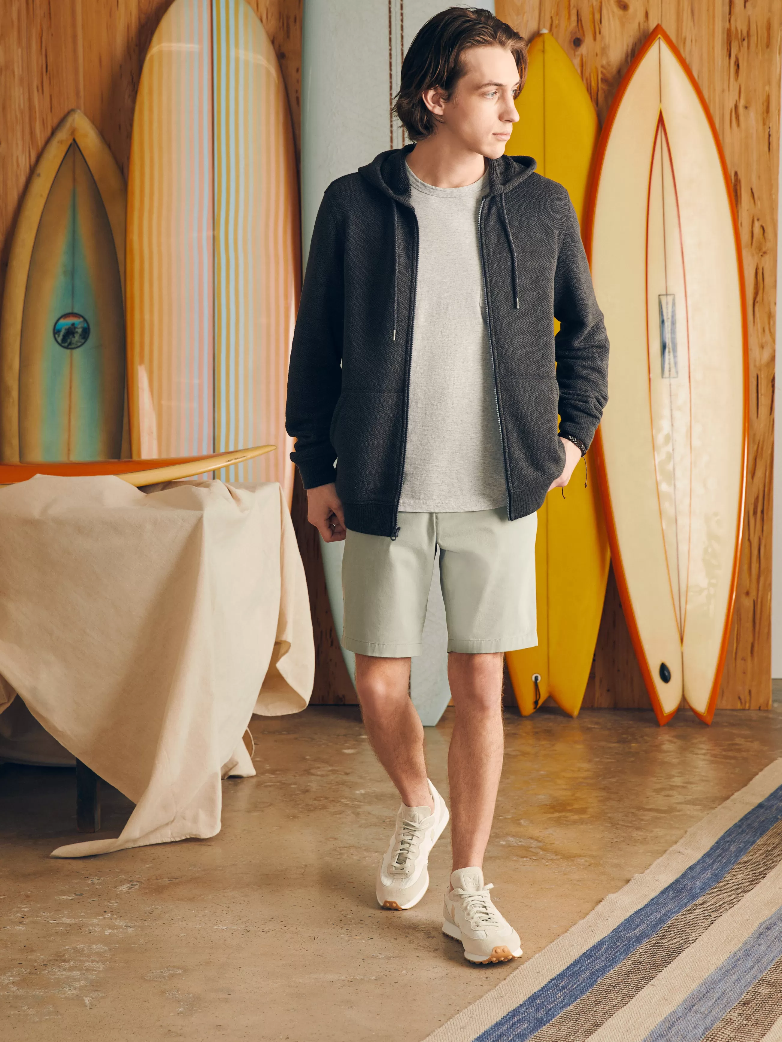 Faherty Brand Whitewater Full Zip Hoodie -